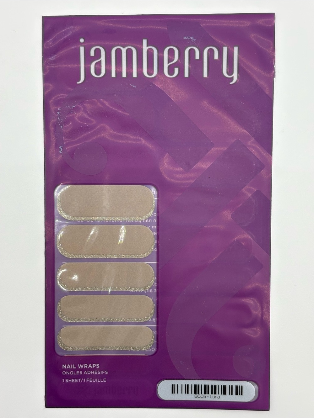 Jamberry Luna Nail Wraps - Beige Glitter
